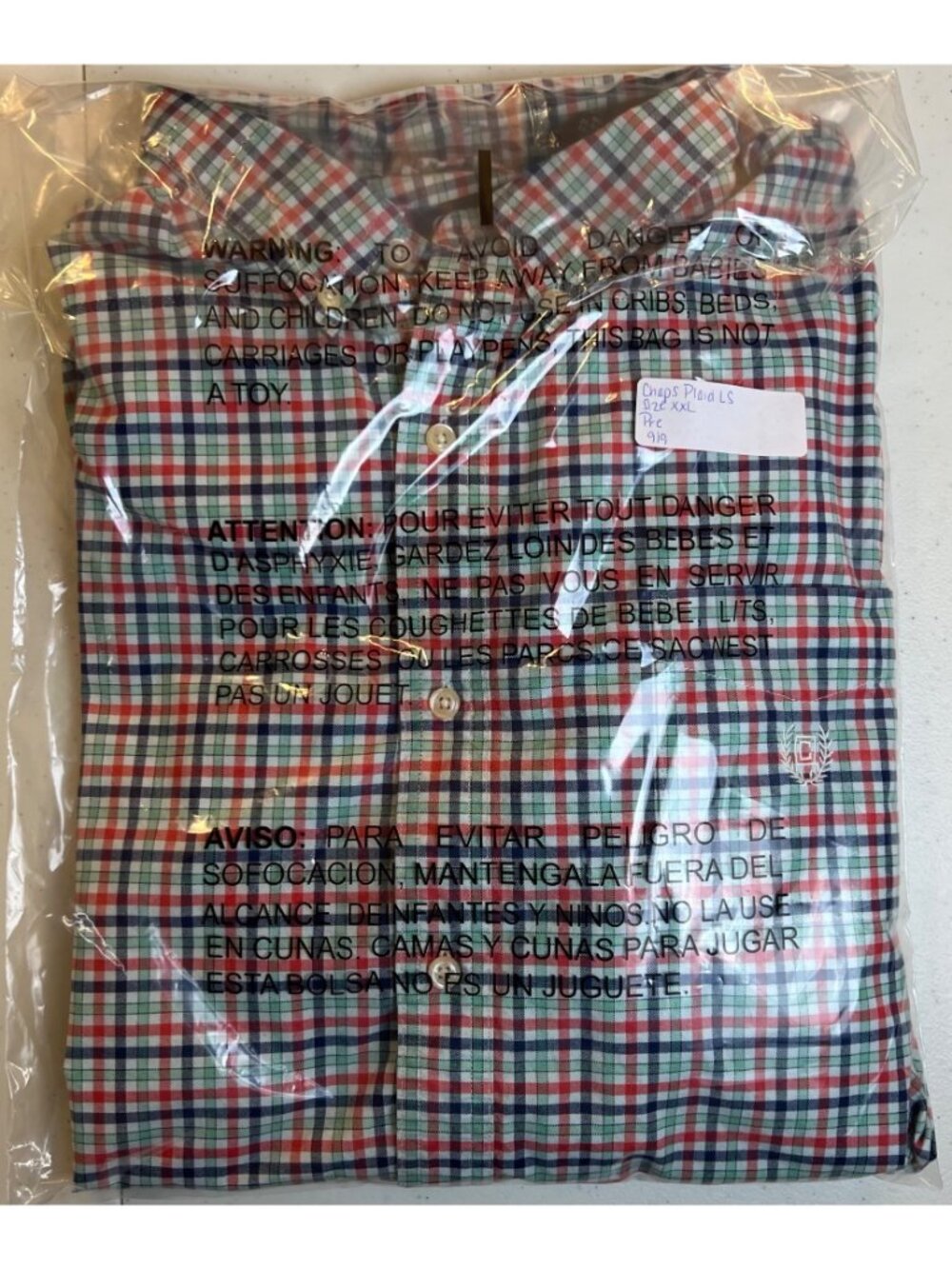 Chaps Racing Red Plaid Shirt - Picture 10 of 10